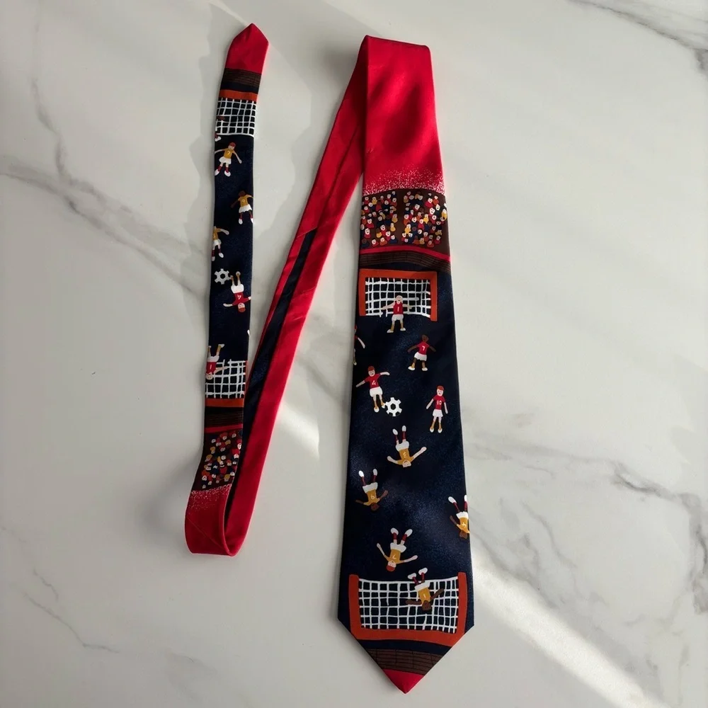 Save the Children Soccer Theme Necktie 100% silk NWT